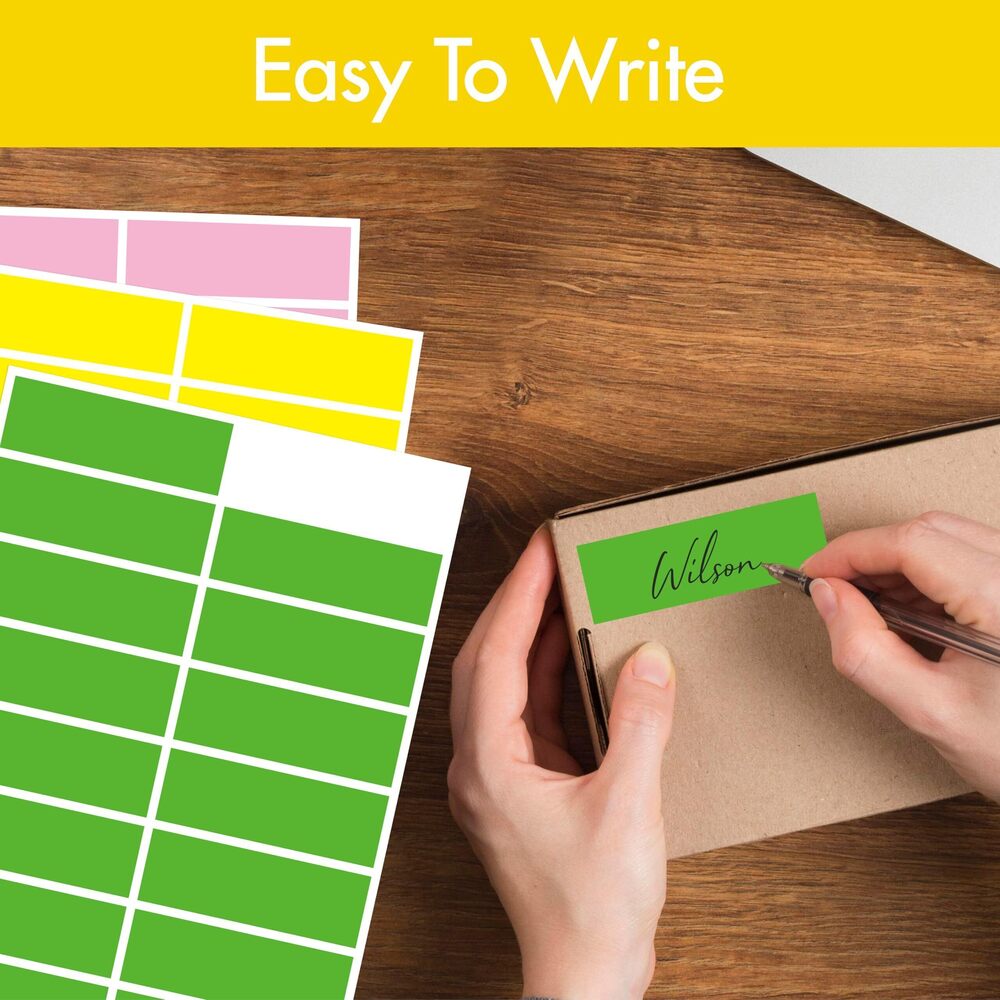 3064 512 Color Coding Labels, 16 Colors Blank Stickers Mini Rectangular - Picture 5 of 7